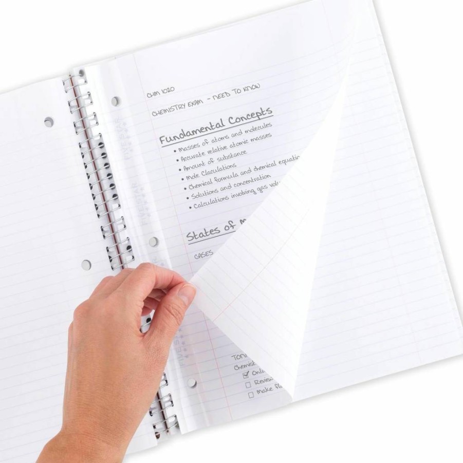 Five Star Reinforced College Ruled Loose Leaf Paper, 8.5" x 11" Filler Paper for Notebooks, 75 Sheets per Pack (17022)