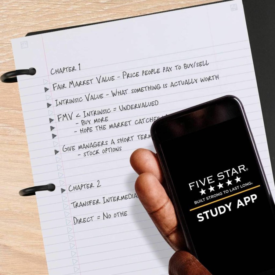 Five Star Flex Refillable Notebook with Study App - College Ruled 200 Sheet Binder, 1" TechLock Ring, Pockets, Tabs & Dividers, Black (29328Aa2)