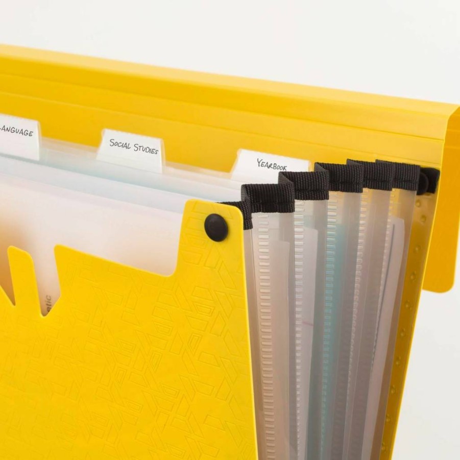 Five Star 6-Pocket Expanding File Organizer with Bungee Closure, Letter Size 11" x 8.5", Harvest Yellow Document Folder for School Office Supplies (350100G-Ecm)
