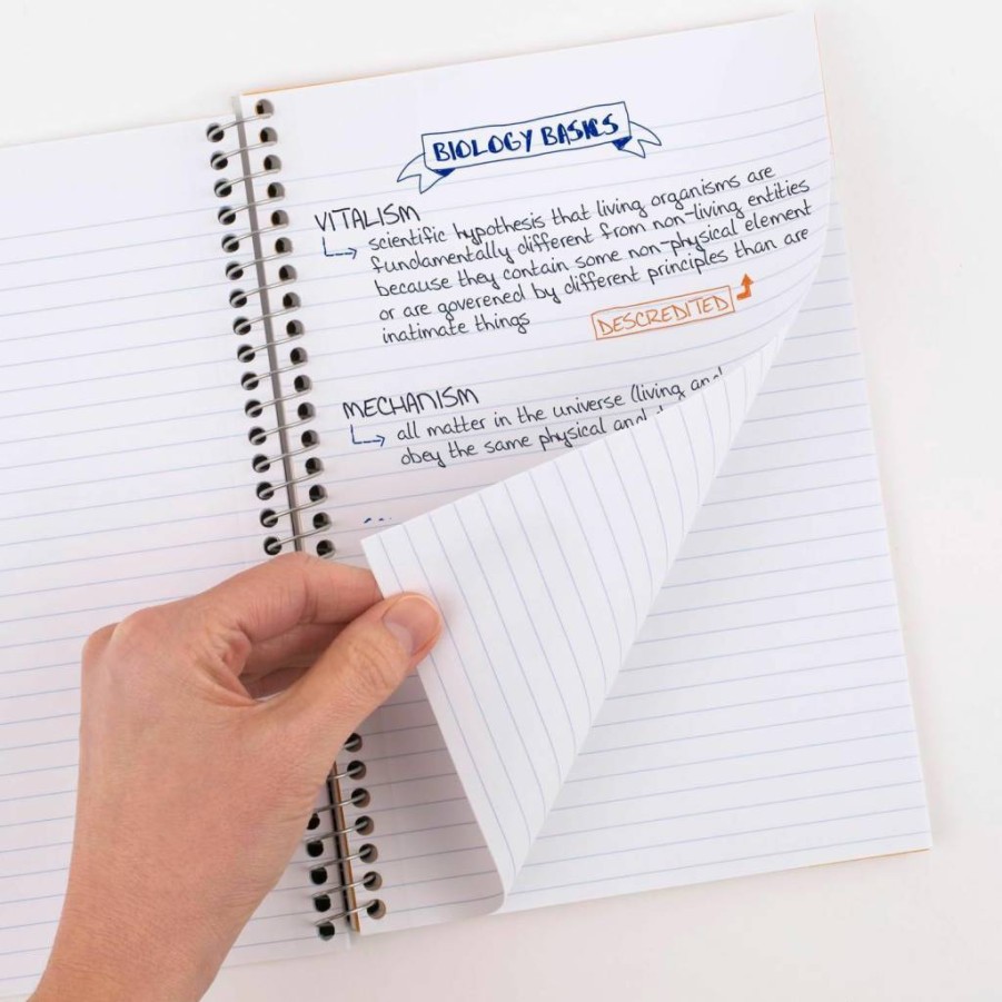 Five Star Spiral Notebook 3-Pack, 1 Subject College Ruled, 7" x 4.375" Personal Size, 80 Sheets per Notebook, Green Orange Gray (450048D-Ecm)